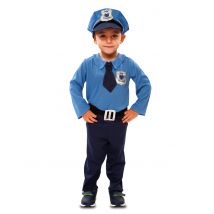 Déguisement Agent De Police Garçon - Thème: Bébé - Couleur: Bleu - Taille: 1 à 2 ans (80-91 cm)