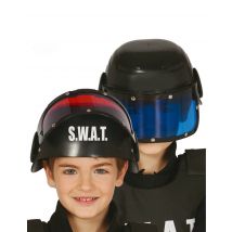 Casque Avec Visière Swat Enfant - Thème: Uniforme - Couleur: Noir - Taille: Taille Unique