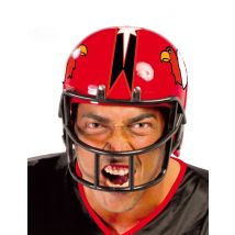 Casque Joueur Football Rouge Adulte - Thème: Peuples Du Monde - Couleur: Rouge - Taille: Taille Unique