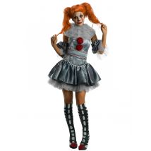 Déguisement Robe Grippe-sou Ca Femme - Thème: Magie Et Horreur - Couleur: Argenté / gris - Taille: Large
