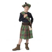 Déguisement Écossais Vert Enfant - Thème: Peuples Du Monde - Couleur: Vert - Taille: Taille Unique