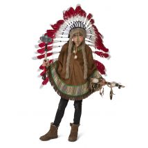 Poncho Indien Enfant - Thème: Ponchos - Couleur: Marron - Taille: Taille Unique