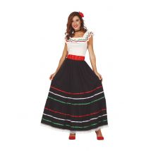Déguisement Mexicaine Longue Femme - Thème: Peuples Du Monde - Couleur: Multicolore - Taille: M (38-40)