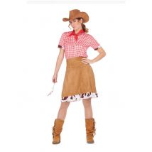 Déguisement Cowgirl De L'ouest Femme - Thème: Cowboys, Cowgirls - Couleur: Multicolore - Taille: M / L