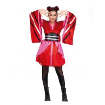 Déguisement Japonnaise Femme - Thème: Peuples Du Monde - Couleur: Rouge - Taille: Small