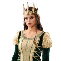 Couronne Or Vieilli Médiéval Femme - Thème: Médiéval - Couleur: Doré - Taille: Taille Unique