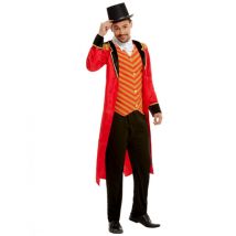 Déguisement Monsieur Loyal Rouge Homme - Thème: Clowns, Cirque - Couleur: Multicolore - Taille: XL