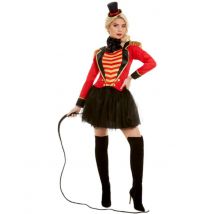Déguisement Monsieur Loyal Rouge Femme - Thème: Clowns, Cirque - Couleur: Noir - Taille: S