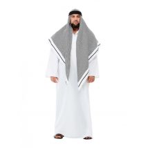 Déguisement Cheikh Blanc Luxe Adulte - Thème: Peuples Du Monde - Couleur: Blanc - Taille: XL