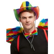 Chapeau Stetson Arc En Ciel Adulte - Multicolore - Taille: Taille Unique