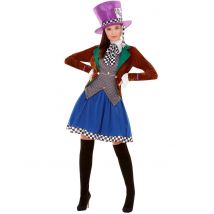 Déguisement Miss Chapelière Femme - Thème: Contes - Couleur: Multicolore - Taille: XS