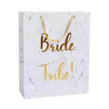 Sac cadeau marbre Bride Tribe EVJF 32 x 25 cm