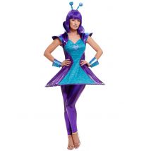 Déguisement Alien Bleu Et Violet Femme - Thème: Espace - Couleur: Violet - Taille: S