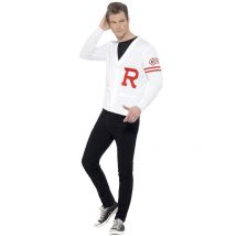 Déguisement Grease Rydell Prep Grease Homme - Thème: Années 40/50 : Rock - Couleur: Blanc - Taille: M