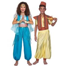 Déguisement De Couple Prince Et Princesse Orientaux Enfants - Thème: Peuples Du Monde - Couleur: Multicolore - Taille: Taille Unique