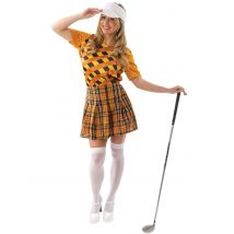Déguisement Golfeuse Orange Femme - Thème: Uniforme - Couleur: Blanc - Taille: Medium