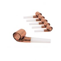 6 Sans-gênes Rose Gold 4 X 30 Cm - Thème: Anniversaire - Couleur: Rose - Taille: Taille Unique