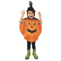 Poncho Citrouille Enfant - Thème: Citrouilles Et Araignées - Couleur: Orange - Taille: Taille Unique