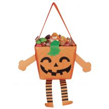 Sac Petite Citrouille Avec Bras Et Jambes 17 Cm - Thème: Citrouilles Et Araignées - Couleur: Orange - Taille: Taille Unique