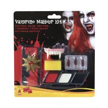 Kit Maquillage Et Accessoires Vampire - Thème: Magie Et Horreur - Couleur: Noir - Taille: Taille Unique