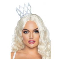 Mini Couronne Argentée Femme - Thème: Princesses - Couleur: Argenté / gris - Taille: Taille Unique