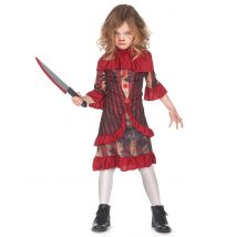 Déguisement Clown Terrifiant Rouge Fille - Thème: Magie Et Horreur - Couleur: Rouge - Taille: L 10-12 ans (130-140 cm)