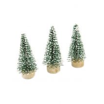 3 Petits sapins artificiels verts 5 cm