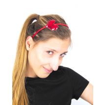 Serre-tête Petit Coeur Sequin Adulte - Thème: Saint Valentin - Couleur: Rouge - Taille: Taille Unique