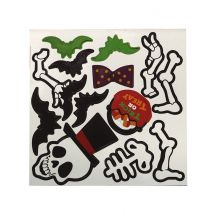 Magnets Pour Frigo Squelette 25 X 25 Cm - Thème: Magie Et Horreur - Couleur: Multicolore - Taille: Taille Unique
