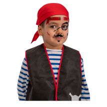 Tatouages Adhésifs Pirate Enfant - Thème: Pirates - Couleur: Noir - Taille: Taille Unique