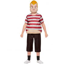 Déguisement Pugsley Famille Addams Enfant - Thème: Héros Et Super Méchants - Couleur: Multicolore - Taille: 7-9 ans (130/143 cm)