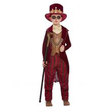Déguisement Sorcier Vaudou Rouge Garçon - Thème: Magie Et Horreur - Couleur: Rouge - Taille: 10-12 ans (145/158 cm)
