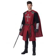 Déguisement Chevalier Luxe Homme - Thème: Chevaliers - Couleur: Rouge - Taille: S/M