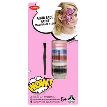 Tour Maquillage À L'eau Fille Avec Pinceau Et Éponge - Thème: Carnaval - Couleur: Noir - Taille: Taille Unique