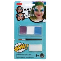 Kit Maquillage Sirène Avec Pinceau Et Éponge Fille - Thème: Princesses - Couleur: Blanc - Taille: Taille Unique