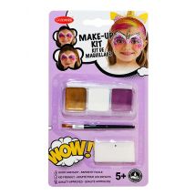 Kit Maquillage Licorne Avec Pinceau Et Éponge Fille - Thème: Animaux Et Petites Bêtes - Couleur: Blanc - Taille: Taille Unique
