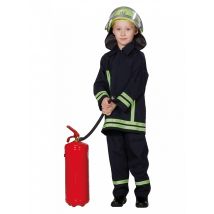 Déguisement Pompier Allemand Enfant - Thème: Uniforme - Couleur: Noir - Taille: 8-10 ans (140 cm)
