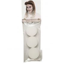 Lot De 3 Éponges À Maquillage - Thème: Danseurs, Danseuses - Couleur: Blanc - Taille: Taille Unique