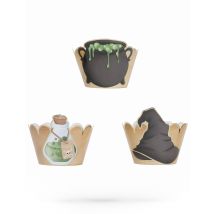 6 Habillages Moules À Cupcake Apprenti Sorcier - Thème: Magie Et Horreur - Couleur: Multicolore - Taille: Taille Unique