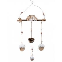 Décoration À Suspendre En Bois Renard 42 Cm - Taille: Taille Unique