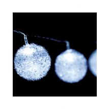 Guirlande Lumineuse Boules Blanches 1,35 M - Taille: Taille Unique