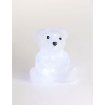 Décoration Lumineuse Ours Polaire 20 Cm - Taille: Taille Unique