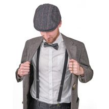 Kit Accessoires Années 20 Homme - Thème: Années 20'/30' - Couleur: Argenté / gris - Taille: Taille Unique