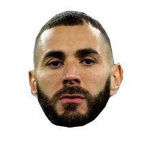 Masque En Carton Karim Benzema - Thème: Nationalité Et Supporters - Couleur: Marron - Taille: Taille Unique