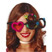 Lunettes I Love 80's Adulte - Thème: Années 80 : Pop, Fluo - Couleur: Multicolore - Taille: Taille Unique