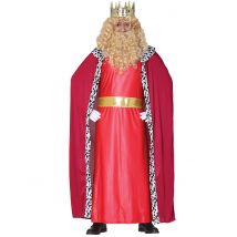 Déguisement Roi Mage Rouge Adulte - Thème: Crèche - Couleur: Multicolore - Taille: L (52-54)