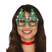 Lunettes Humoristiques Sapins De Noël Adulte - Thème: Noël - Couleur: Vert - Taille: Taille Unique