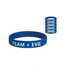 6 Bracelets Team Evg - Thème: Humour - Couleur: Bleu - Taille: Taille Unique