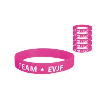 6 Bracelets Team Evjf - Thème: Humour - Couleur: Rose - Taille: Taille Unique