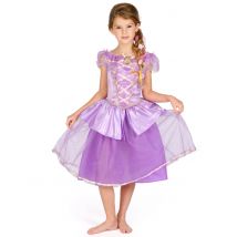 Déguisement Deluxe Raiponce Fille - Thème: Héros Et Super Méchants - Couleur: Violet - Taille: 5 - 6 ans (109 - 126 cm))